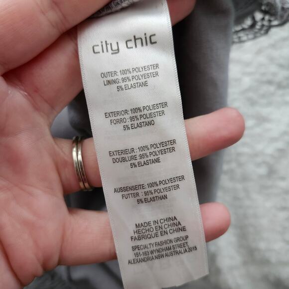 CITY CHIC Bellissima Lace Peplum Dress EUC - Picture 5 of 5